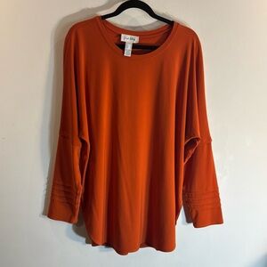 JOSEPH RIBKOFF Sz 16 Tulip Hem Long Line Horizontal Pleats on Doleman Sleeve